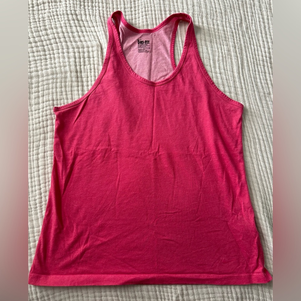 Nike Dri-fit tank, size L, color pink